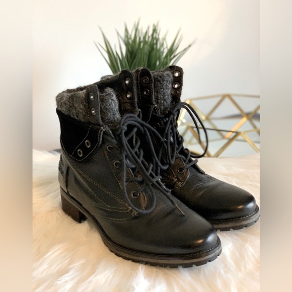 Steve Madden Black/Grey Ankle Boots - Picture 1 of 8